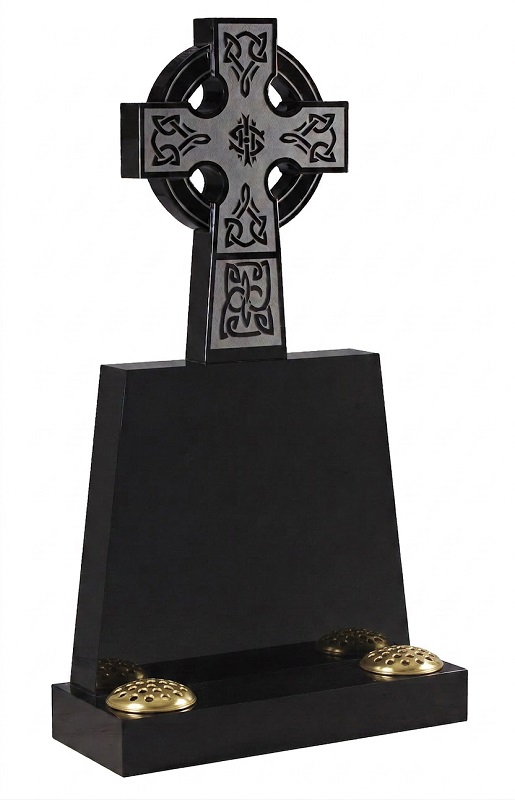 Celtic cross and die headstone